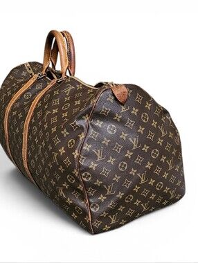 Louis Vuitton 55  Brown Monogram Keepall Travel Bag